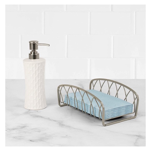 Satin Nickel Guest Towel Holder Like New - Picture 4 of 11